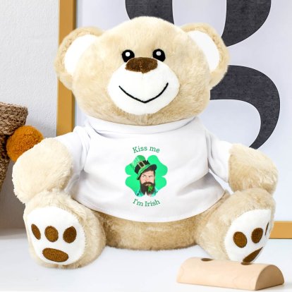 Personalised St Patrick's Day Photo Teddy Bear
