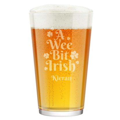 Personalised St Patrick's Day Pint Glass