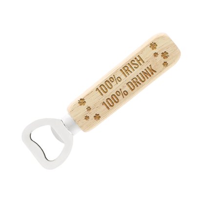 Personalised St Patrick's Day Wooden Bottle Opener