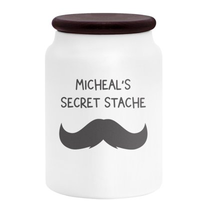 Personalised Stache Storage Jar