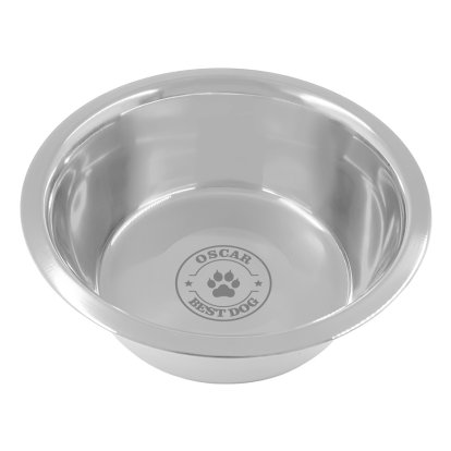 Personalised Stainless Steel Best Dog Bowl