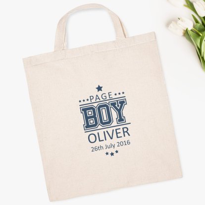 Personalised Star Page Boy Favour Bag