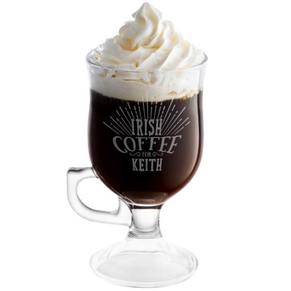 Personalised Starburst Irish Coffee Glass
