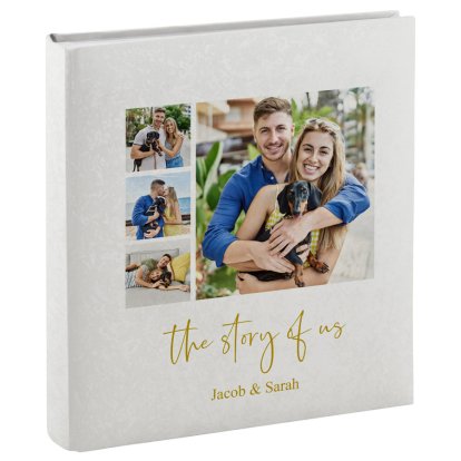 Personalised Story Of Us Anniversary Photo Collage Album