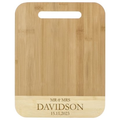 Personalised Sustainable Bamboo Chopping Board for Couples