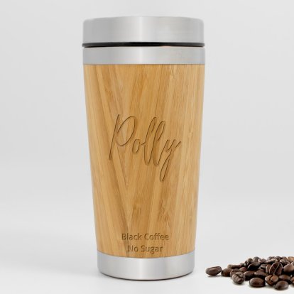 Personalised Sustainable Bamboo Travel Cup 
