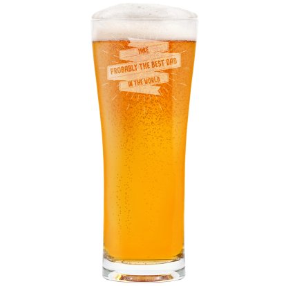 Personalised Tall Pint Glass