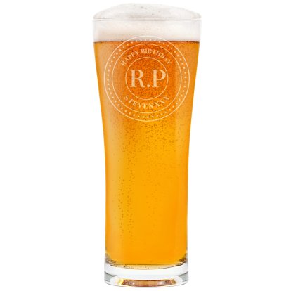 Personalised Tall Pint Glass - The Classic