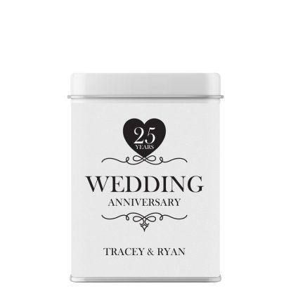 Personalised Tea Tin - Wedding Anniversary