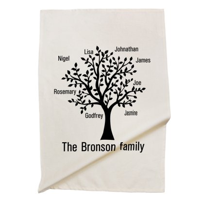 Personalised Tea Towel - Family Tree