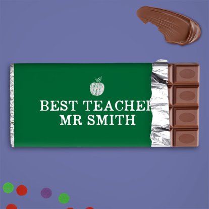 Personalised Teacher Chocolate Bar