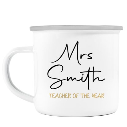Personalised Teachers Enamel Mug