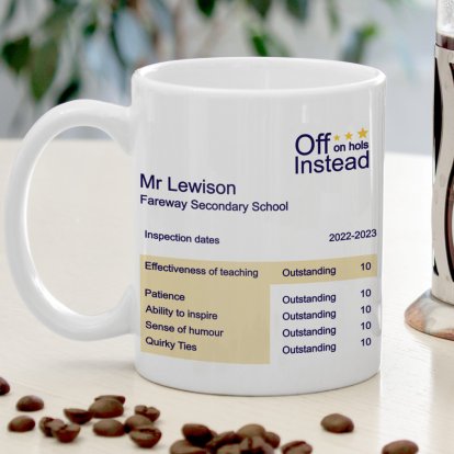 Personalised Teachers Report Mug 