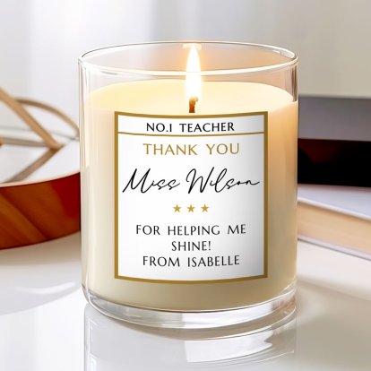 Personalised Teachers Scented Candle - Thank You