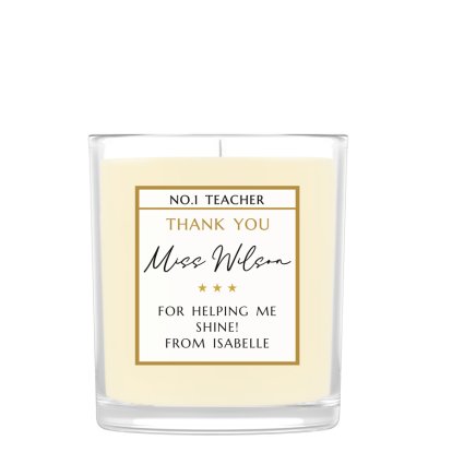 Personalised Teachers Scented Candle - Thank You