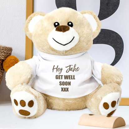 Personalised Teddy Bear - Get Well Soon Photo 2