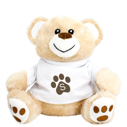 Personalised Teddy Bear - Paw Design