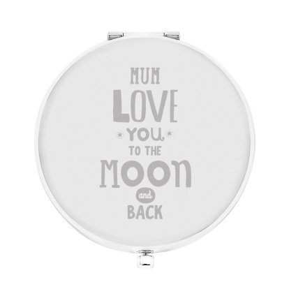 Personalised To the Moon and Back... Round Compact Mirror