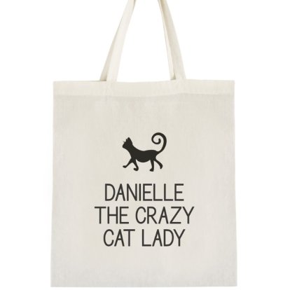 Personalised Tote Bag - Crazy Cat Lady