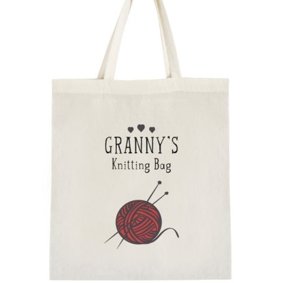 Personalised Tote Knitting Bag 
