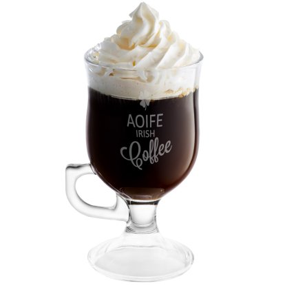 Personalised Traditional Irish Coffee Glass