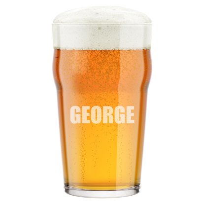 Personalised Traditional Pint Glass - Name