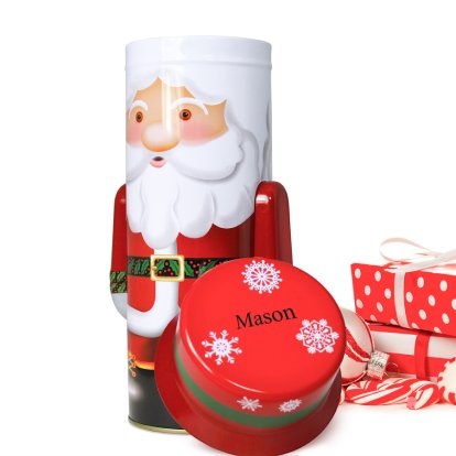 Personalised Traditional Santa Sweets Tin