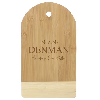 Personalised Two Tone Bamboo Chopping Board - Any Occasion