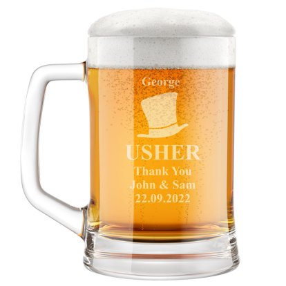 Personalised Usher Beer Tankard