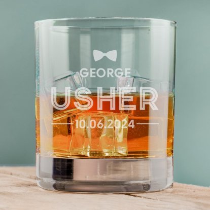 Personalised Usher Tumbler Glass
