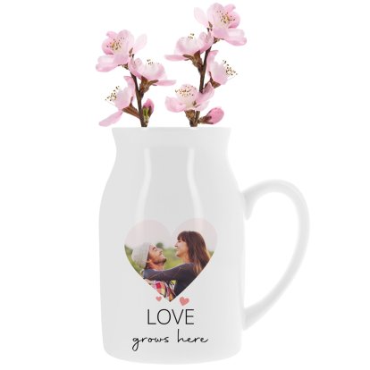Personalised Valentine's Day Ceramic Flower Jug Vase