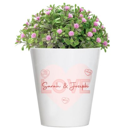 Personalised Valentine's Day Ceramic Plant Pot