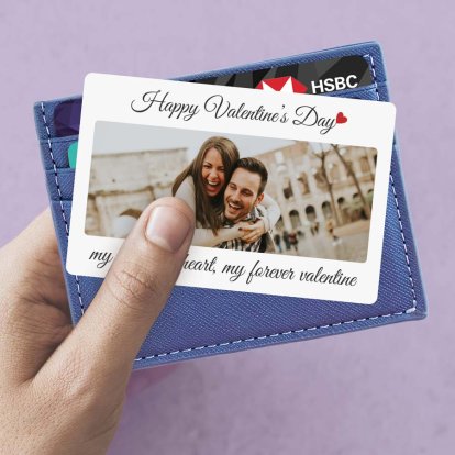 Personalised Valentine's Day Metal Photo Card