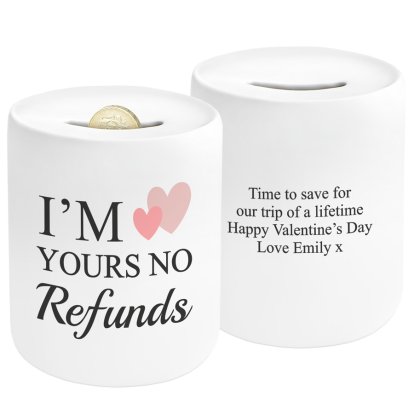 Personalised Valentine's Day Money Box - No Refunds