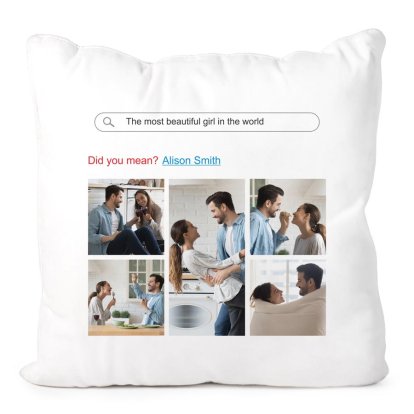 Personalised Valentine's Day Photo Collage Cushion