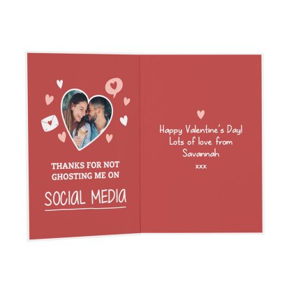Personalised Valentine's Day Photo Message Card
