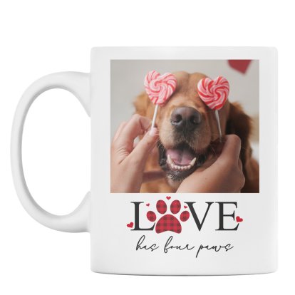 Personalised Valentine's Day Photo Mug - Love Has Paws