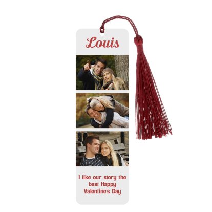 Personalised Valentine's Day Photo & Text Bookmark