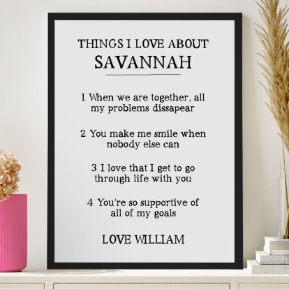 Personalised Valentine's Day Poster Print