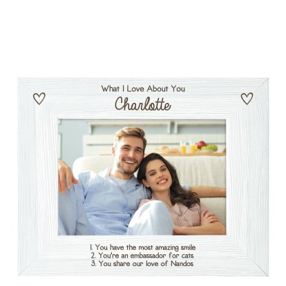 Personalised Valentine's Day Wooden Photo Frame