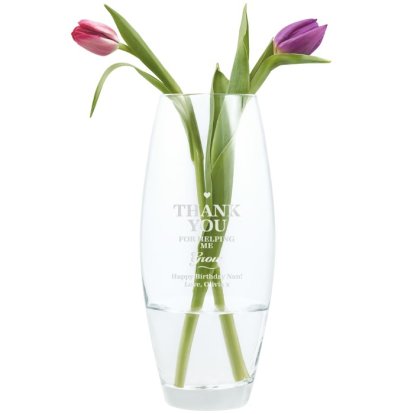 Personalised Vase - Thank You 