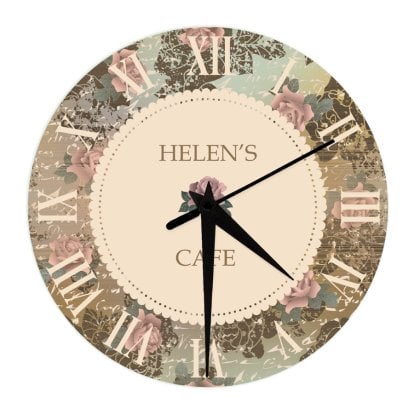 Personalised Vintage Floral Clock