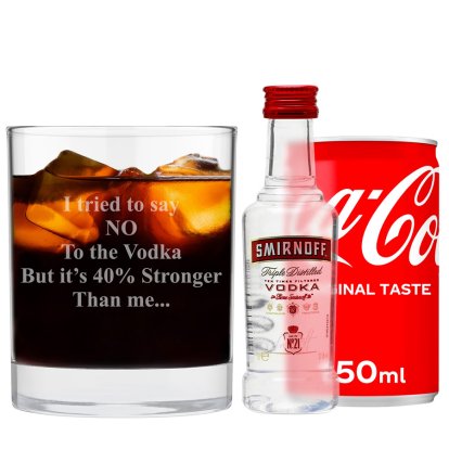 Personalised Vodka & Coke Gift Set - Message