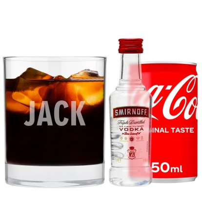 Personalised Vodka & Coke Gift Set - Name