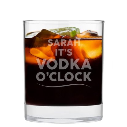 Personalised Vodka O'clock Glass