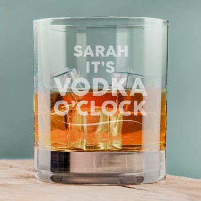 Personalised Vodka O'clock Glass