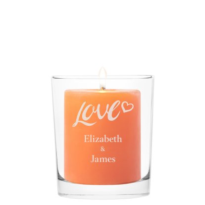 Personalised Votive Candle Holder - Love