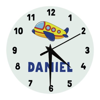 Personalised Wall Clock - Aeroplane