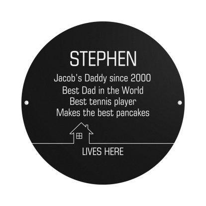 Personalised Wall Plaque - Lives Here