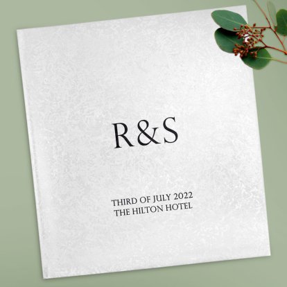 Personalised Wedding Album - Initials & Message 